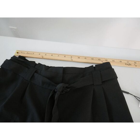 Calvin Klein Women's Tie Waist Mid Rise Pants Black 6 - Picture 5 of 12